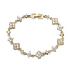Clover CZ Stone Pendant Bracelet