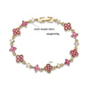 Clover CZ Stone Pendant Bracelet